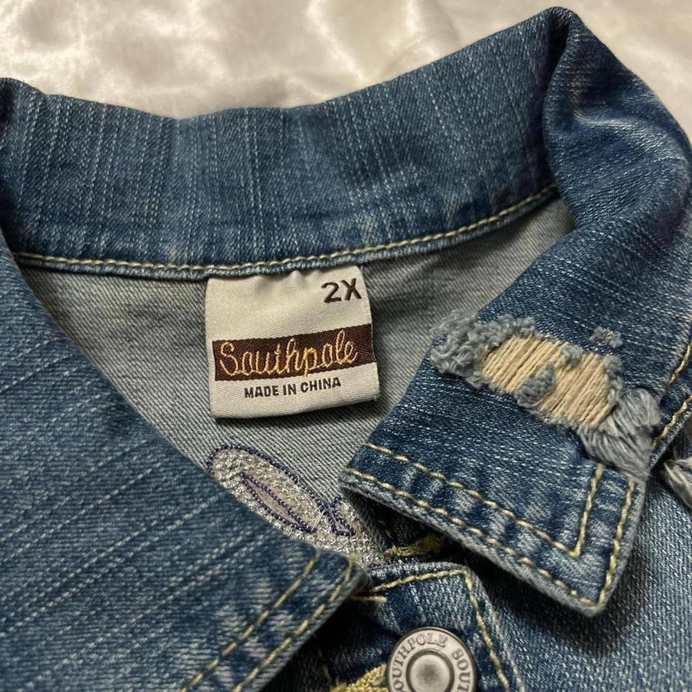 Southpole Vintage Y2K Streetwear Retro Party Going out Denim Vest Summer size L - Picture 4 of 5